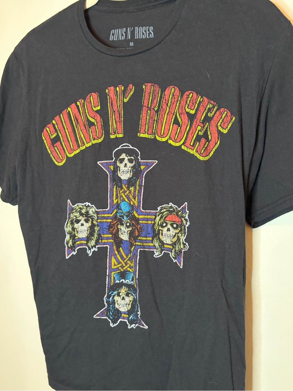 Guns N' Roses Black Graphic Band Tee Medium 100% Cotton - Picture 4 of 5